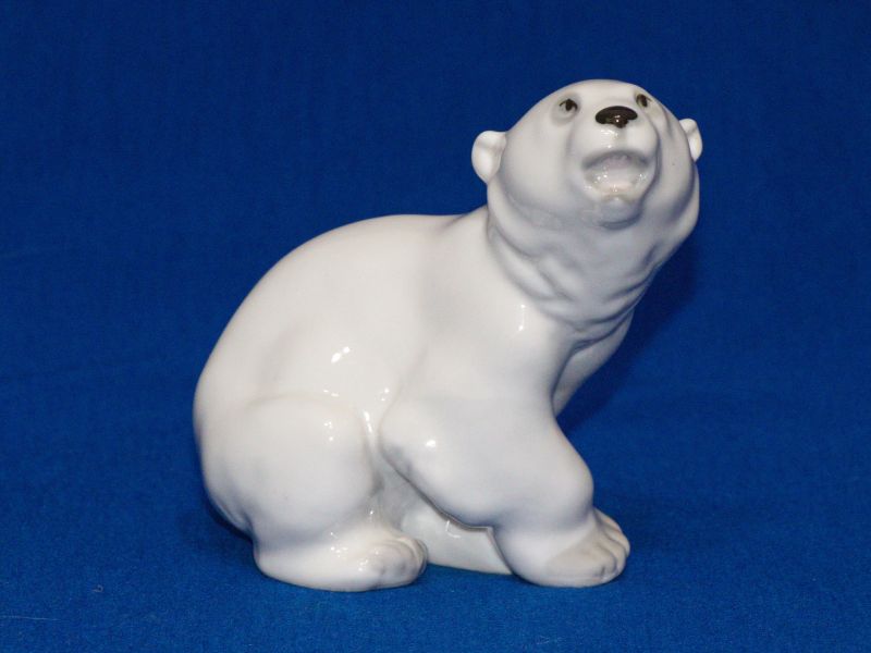 Статуэтка "Белый медведь" ЛФЗ 60-е СССР